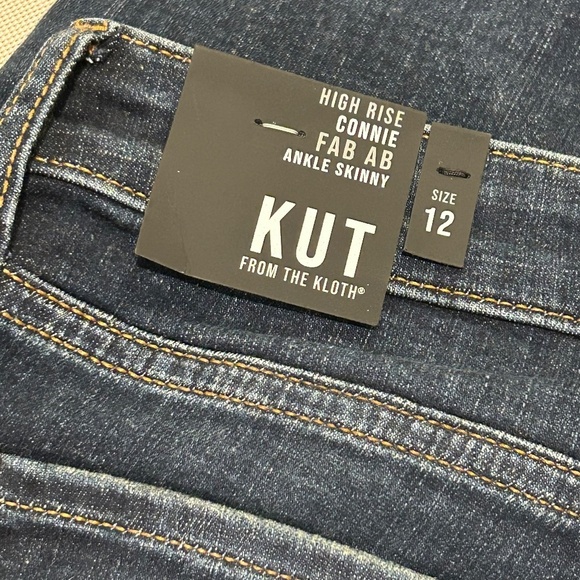 NWT Kut From the Kloth Jeans Connie High Rise Fab Ab Ankle Skinny Size 12 - Picture 13 of 15